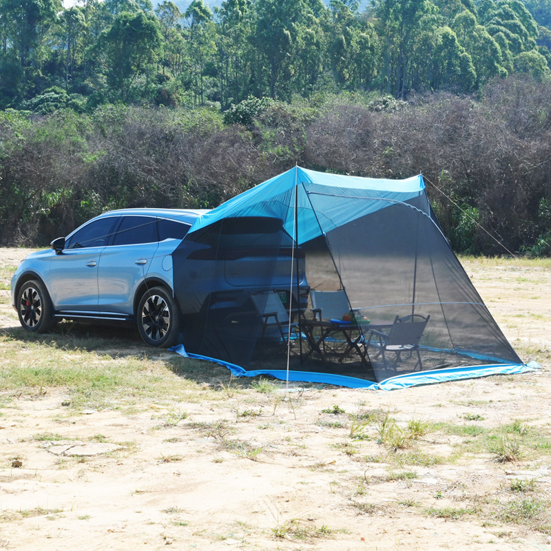 アウトドアキャンピングカーテールテントキャンプサンシェード防蚊テントSUV車のトランクカーサイドルーフキャノピー|undefined