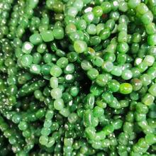 纯天然新疆和田碧玉青花点墨米珠手串长粒籽料手链小下边角料礼物