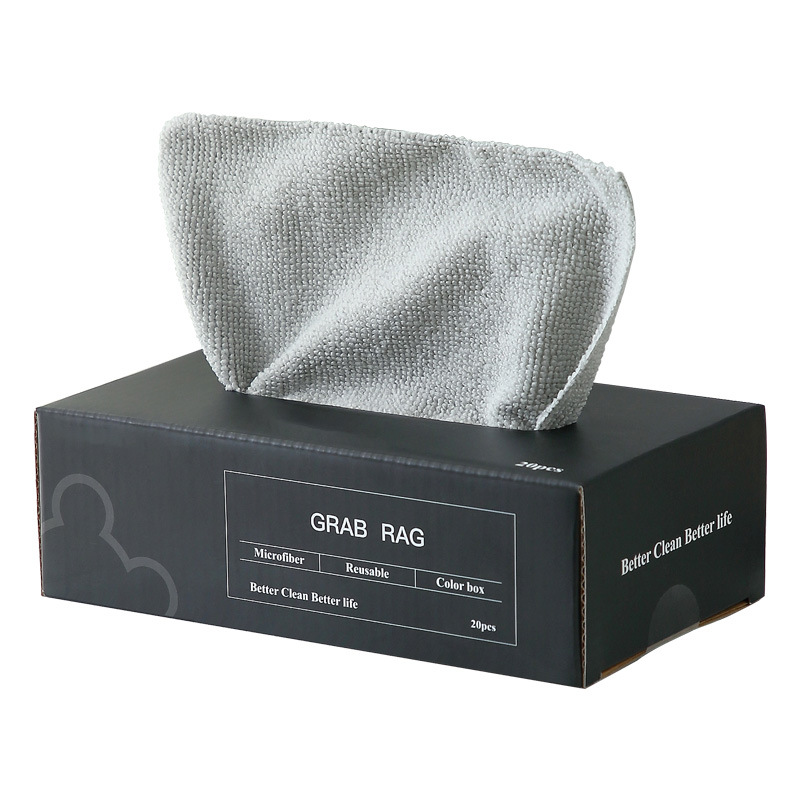 Embalaje inglés trapo extraíble transfronterizo exclusivo para la cocina fregadora Toalla de plato de microfibra personalizada al por mayor