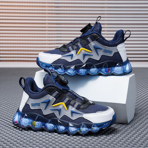 Children's Sport Shoes, Father's Shoes, Boys' Rotating Button  Model, Breathable, Medium to Large Children's Shoes, New Spring and Autumn Student Shoes