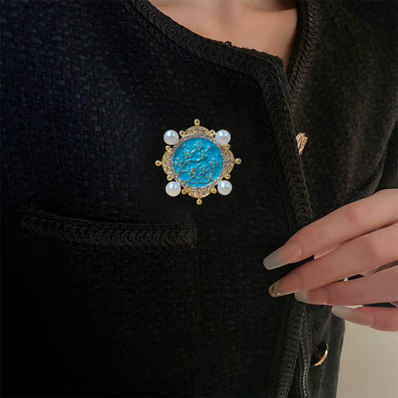 Elegante Ballett Mädchen Brosche Mit Strass Und Schleife Emaille_voghion.com