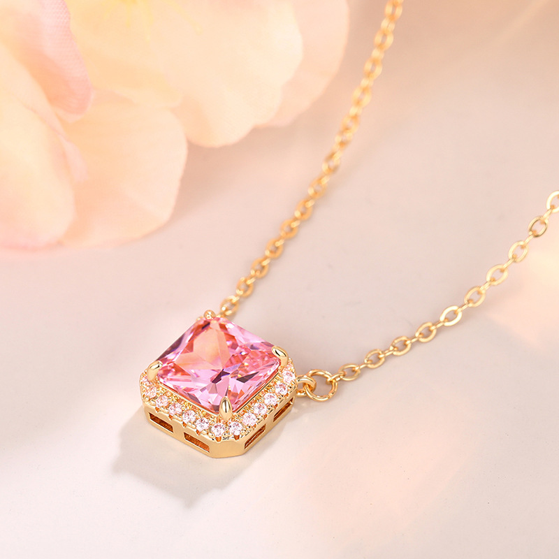 11g Weight Zircon Inlay Material Rings, Earrings, Necklace Classification Daily, Street Occasion Copper Material Square Pattern Women's Gender Inlay Design Shiny Style Shiny Square Copper Inlay Zircon Rings Earrings Necklace 14