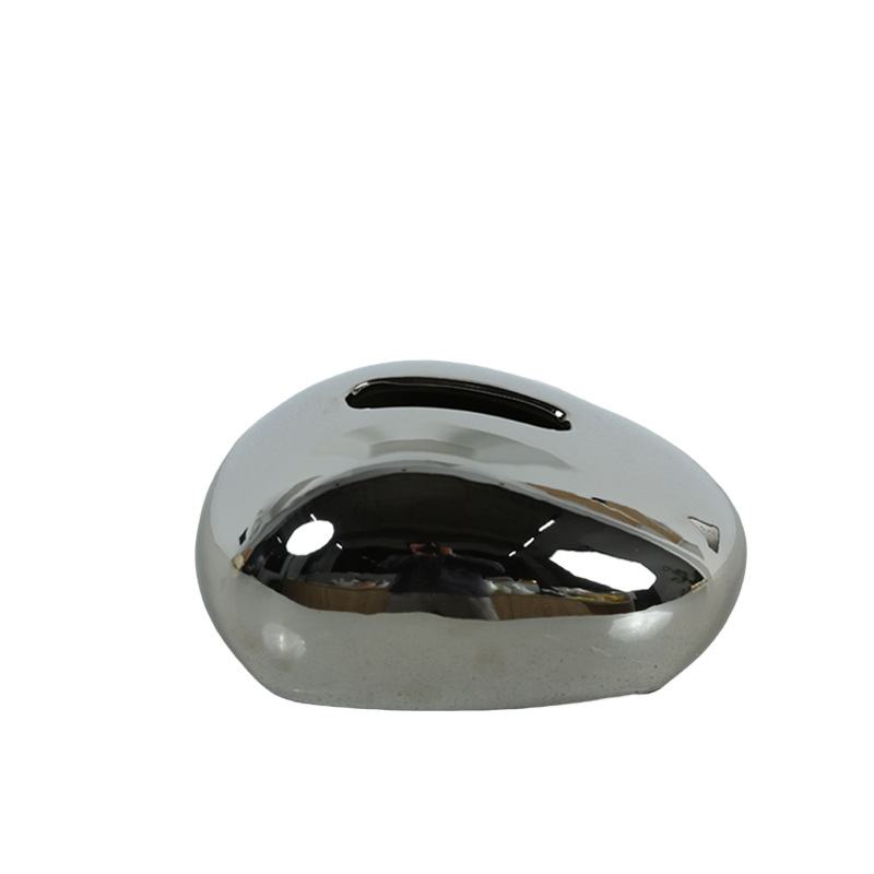 Caja de pañuelos de cerámica simple japonesa Sala de estar Caja de dibujo de papel dorado y plateado Caja de dibujo Decoración del hogar Decoración creativa