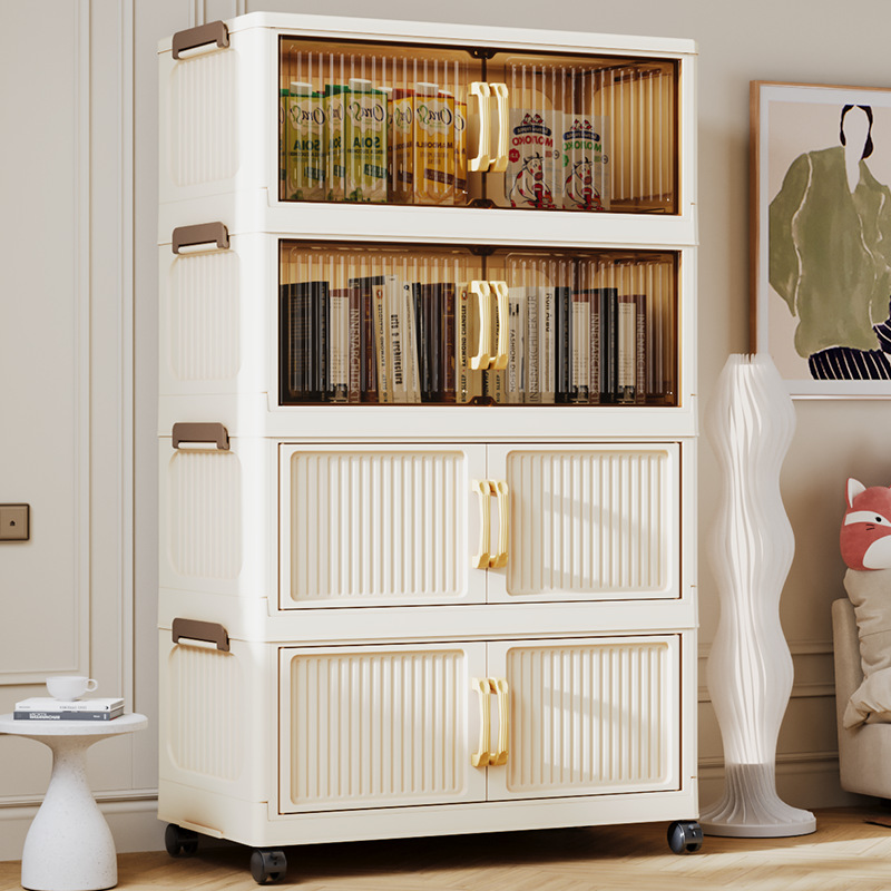 Thickened large-capacity folding storage cabinet bedroom double-door…