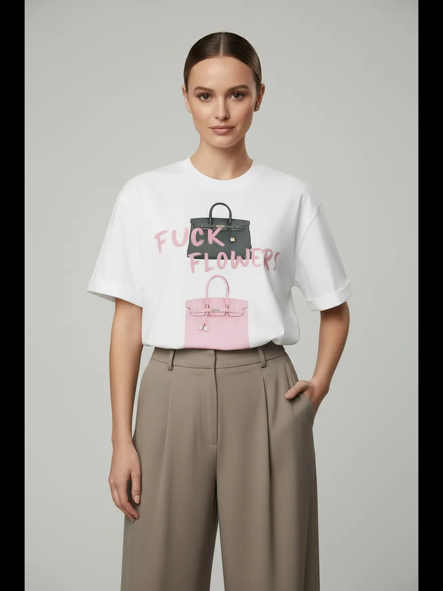 Summer cotton fashionable elegant short sleeve T-shirt