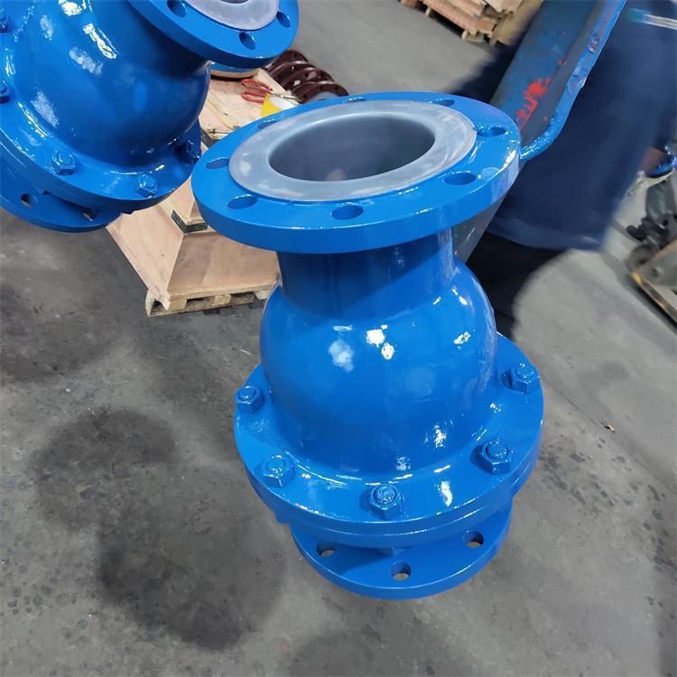 不锈钢体内全衬氟止回阀 H44F46-16P DN125 旋启式衬氟法兰逆止阀