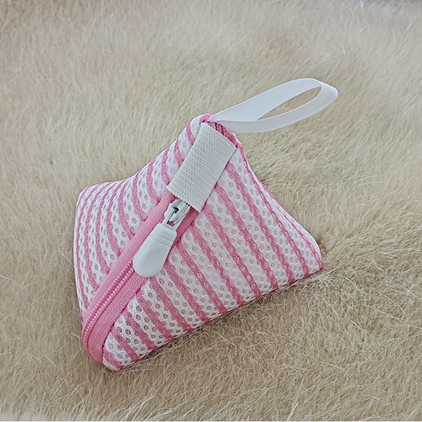 핑크 줄무늬 12*12cm