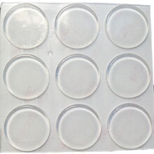 直銷推薦玻璃膠粒透明平面圓柱20x2自粘強背膠腳墊防滑緩沖硅膠墊
