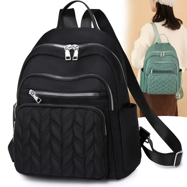 New stylish women's backpack, lightweight and fashionable, with embroidered details, large capacity, made of Oxford cloth, suitable for casual wear and students, available for wholesale