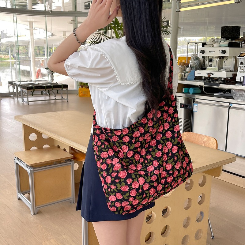 Women's Classic Style Streetwear Printing Flower Leopard Corduroy Shopping Bags display picture 4