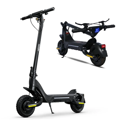 Cross-border electric scooter, foldable, 10-inch, 1600W dual motor, off-road tires, dual shock absorbers (Qatlanan elektrik skuterlər)