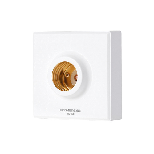 Honghong brand new fast connecting flame retardant E27 energy saving screw socket 86 type surface mounted flat pendant light holder threaded suspension lamp head