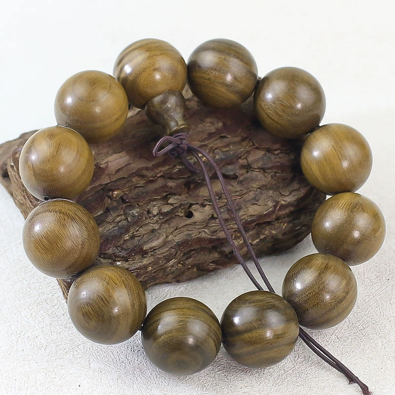 Bracelet sandalwood made from antique material, rosary with round beads, chain walnut, accessory for men and women, 108 beads, Chinese style, wholesale