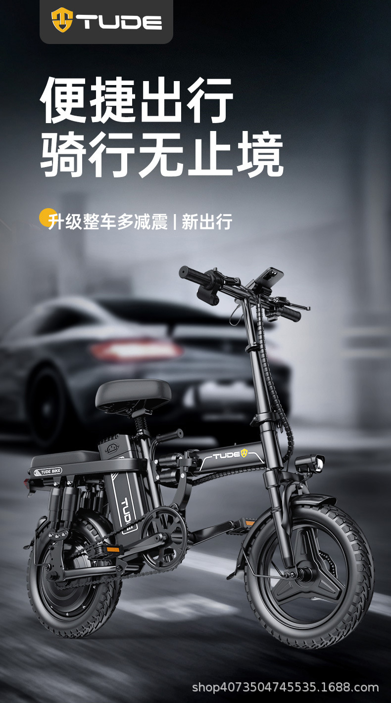 Folding Electric Bicycle Small Substitute Driving Lithium Battery
