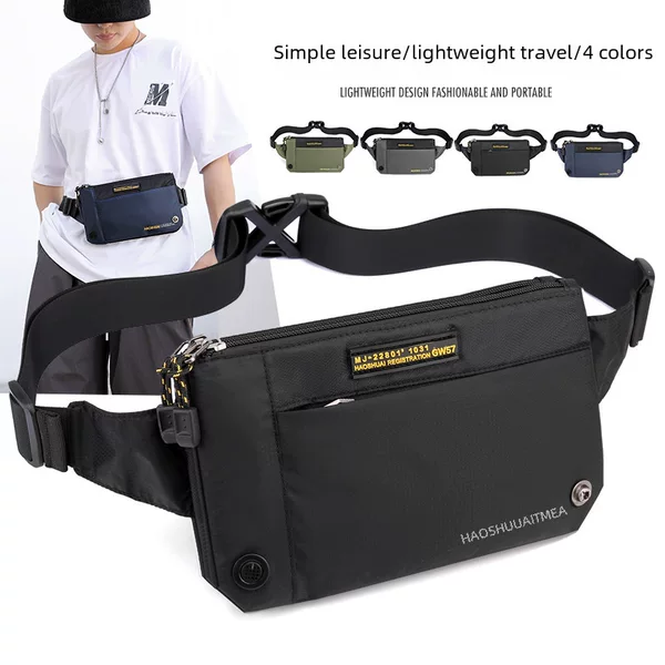New cross-border Men's chest bag messenger bag fashion casual outdoor waist bag sports shoulder bag Simple Men's bag