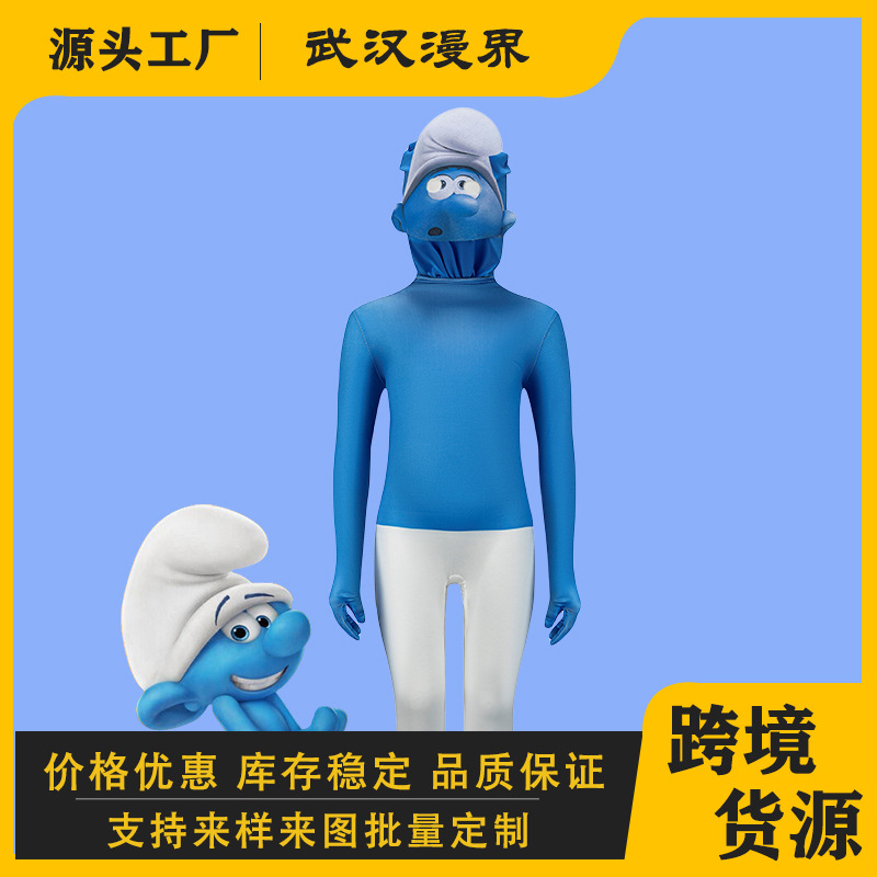 Halloween the Smurfs Smurfs Cos One-Piece Bodysuit Halloween Kidsren's Cosplay Costume