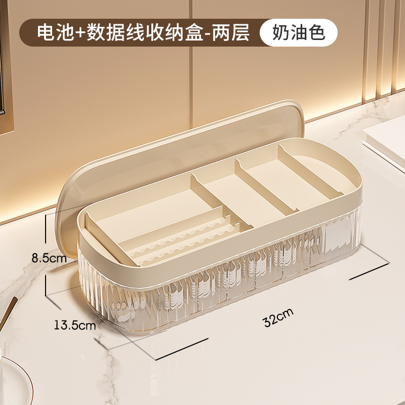 データライン収納ボックス電源充電ケーブル収納携帯電話充電器プラグ整理デスクトップ巻線器ケーブルボックス|undefined