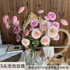 5 バブルローズ造花モネガーデンスタイルシーンアレンジメントローズウェディングフラワーアレンジメント装飾造花