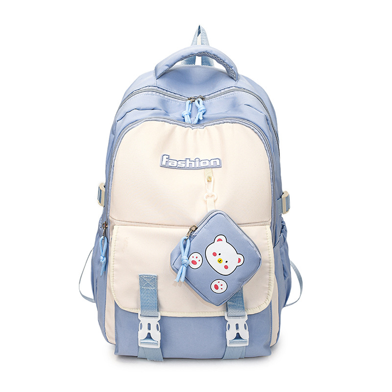 Nueva moda casual transfronteriza, anti-salpicaduras de agua, tela Oxford de gran capacidad, mochila escolar para estudiantes de secundaria y preparatoria, mochila para hombres y mujeres