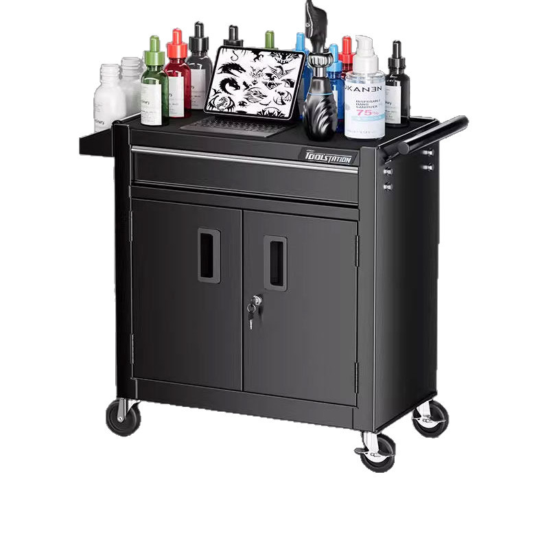 Carrito de Almacenamiento con Ruedas para Peluquería Green Forest, Estante de Almacenamiento Multifuncional con Base para Salón de Belleza, Estante de Almacenamiento de Múltiples Niveles