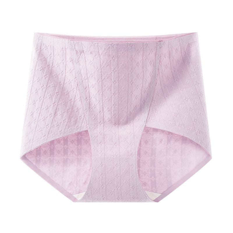 Calzoncillos de vientre de cintura alta jacquard de algodón puro para mujer mejorados 7A entrepierna de algodón antibacteriano calzoncillos sin costuras de gran tamaño 2024 nuevo