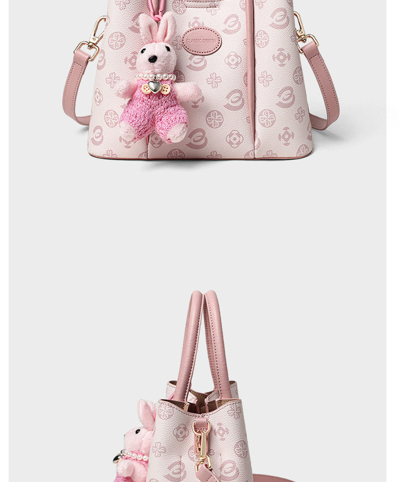 Túi tote giỏ rau màu hồng phong cách thiếu nữ, đeo chéo hoặc xách tay — màu hồng, Lời bài hát: Pink (Public Version) chi tiết 13