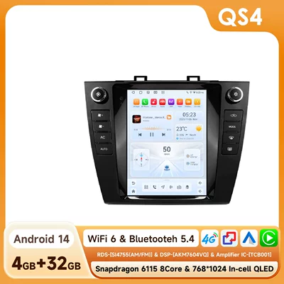 with Wireless Carplay, DVD Navigation - 432g-wifi4g-version-6115-carplay-eight-core-97inch-suitable-for-15-18-subaru-outback