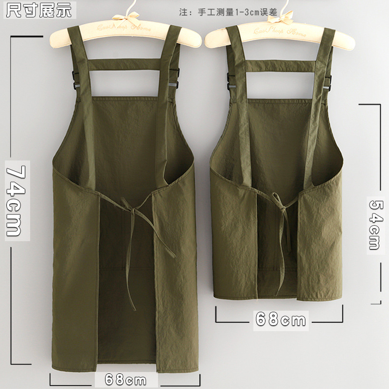Workwear Water-repellent Apron Kitchen Household Internet-famous Catering Waist Baking Milk Tea Shop Work Clothes for Men and Women