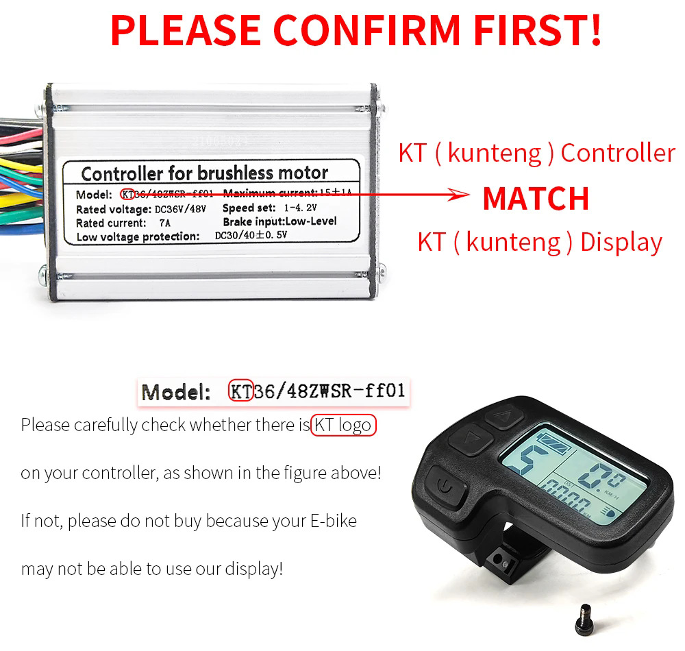 Cross-Border Hot Selling Bicycle Modified Electric Assembly Kunteng Kt-Lcd11 Lcd Instrument/Sm Connector