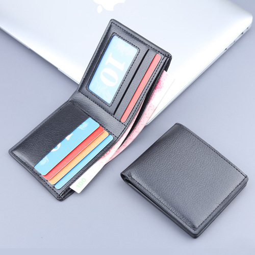Men's short wallet wholesale cross-border e-commerce men's wallet men's wallet no LOGO factory 6 cards
