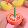 Big fruit wooden spinning top, toy, nostalgia