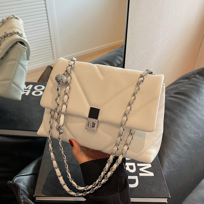 Bolso de cadena de bordado para mujeres 2025 nueva moda versátil bolso de brazo simple casual de alto nivel bolso de hombro