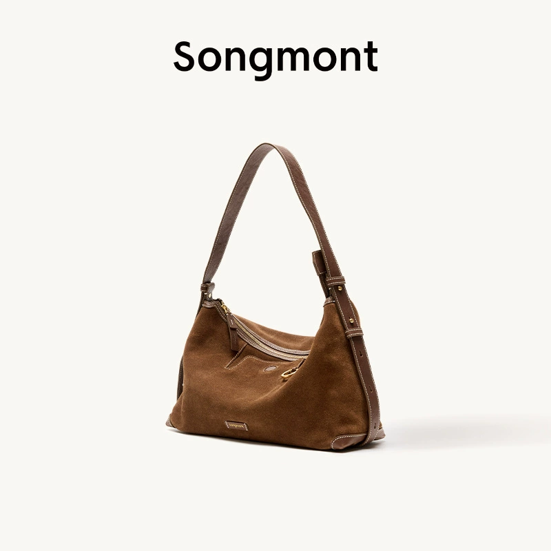Пайковая серия Songmont под горами, глубокий HOBO, замшевый подмышечный, морской пельмень, пельмени, женская осень и зима