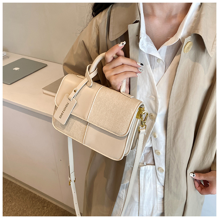 Maillard Splicing Handbag for Women 2024 New Style, with Unique Texture and a Stylish Crossbody Bag Design_voghion.com