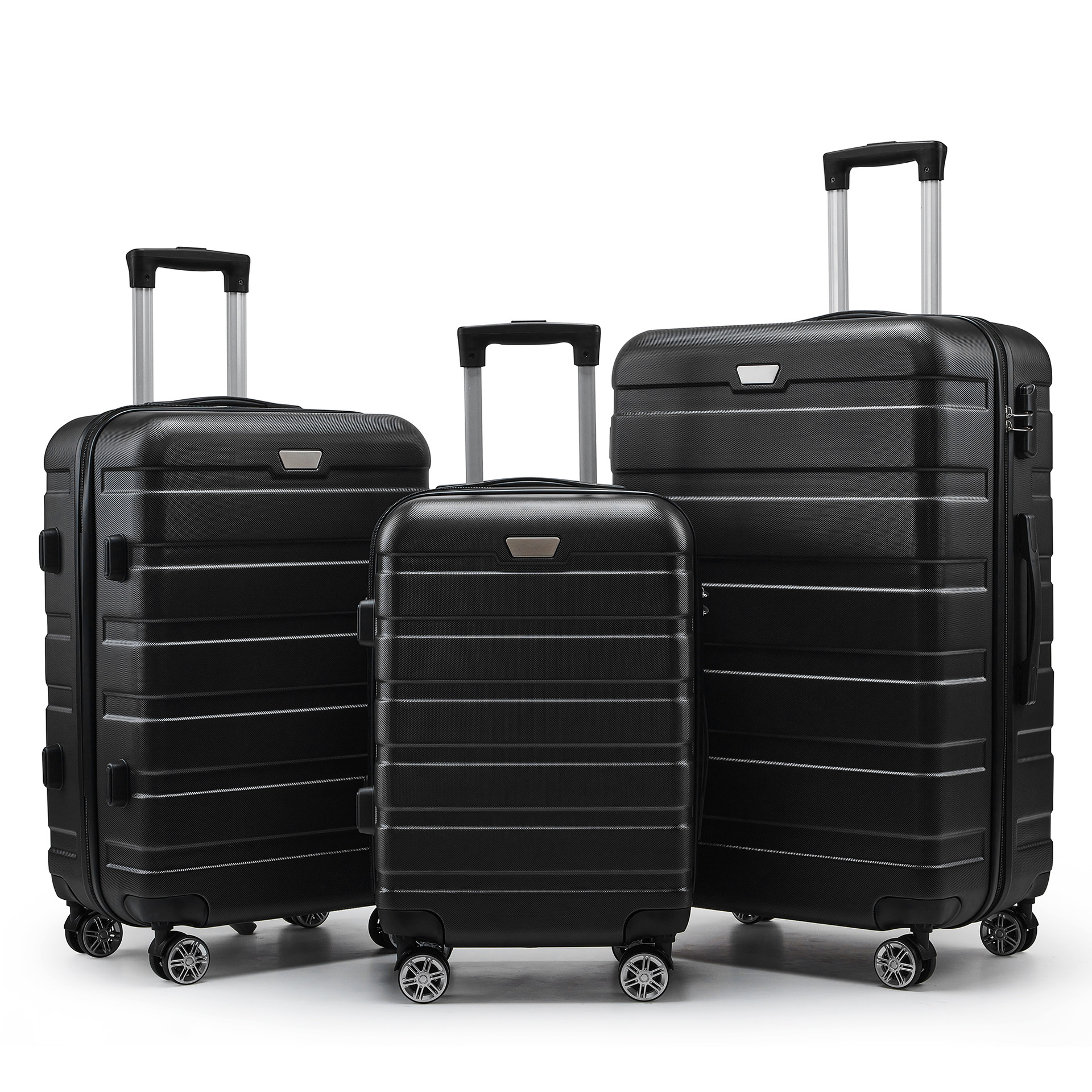 行李箱外贸三件套拉杆箱logo万向轮登机箱20寸密码旅行箱厂家