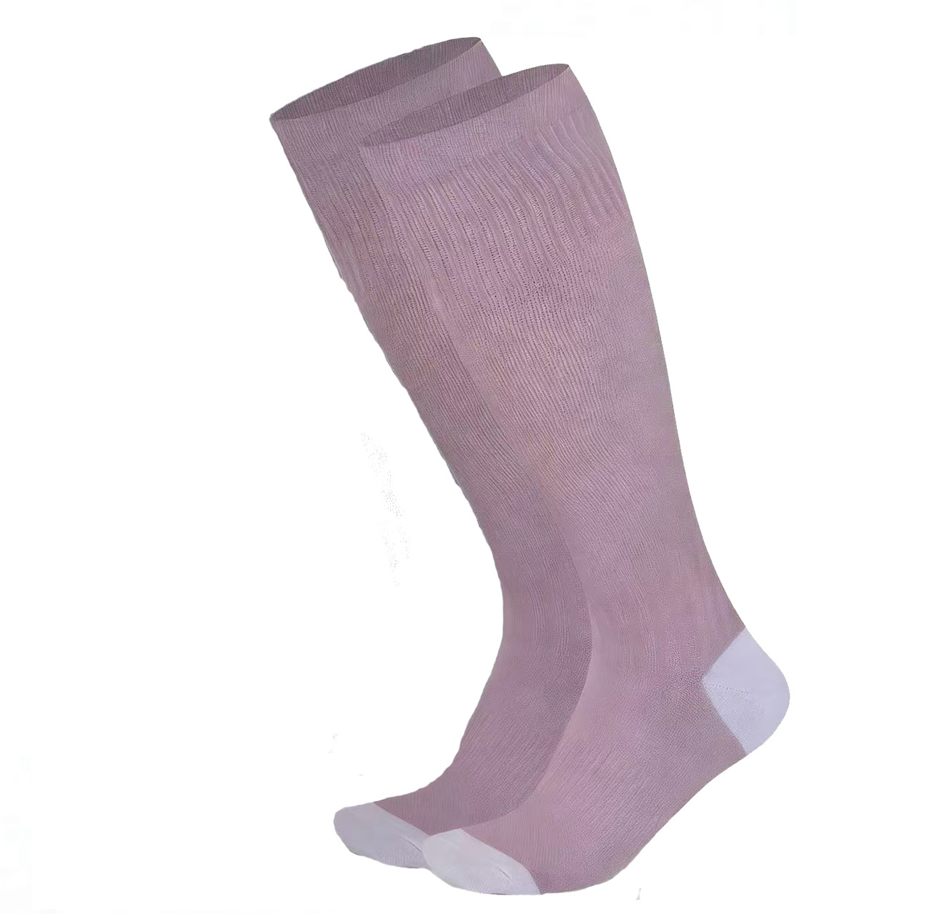 Bamboo fiber compression socks for sports, fitness, color-blocked, breathable, compression running