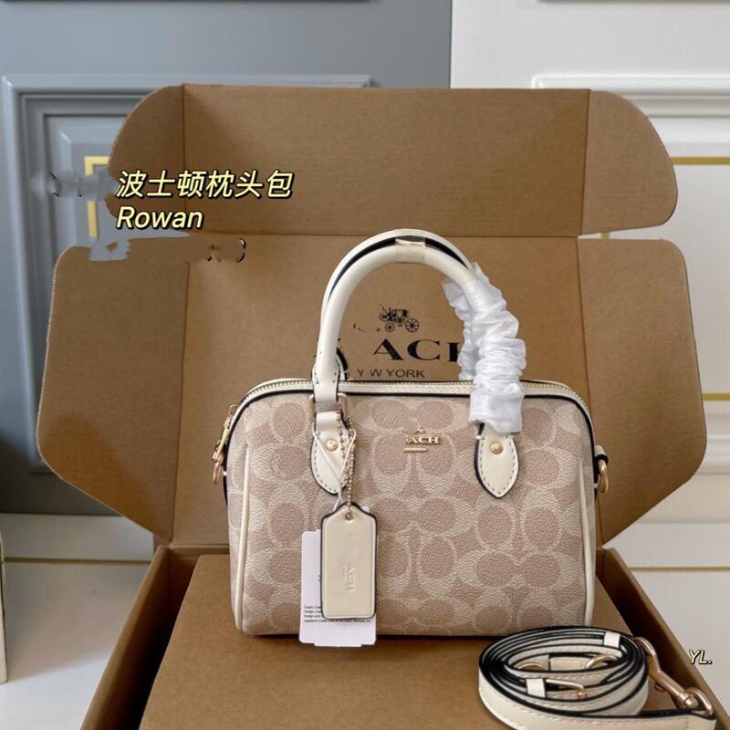 Koujia Tote Bag Genuine Leather Women's Bag Lv Bag Rowan Boston Classic Mini Pillow Bag Handheld Crossbody Bag