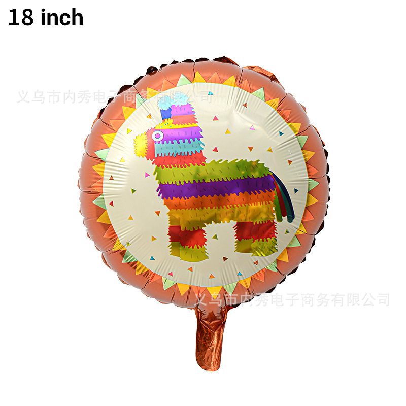 Globos de bandera nacional de México Carnaval de vacaciones Nuevo sombrero de la marca del tarot Bola de película de aluminio de 18 pulgadas