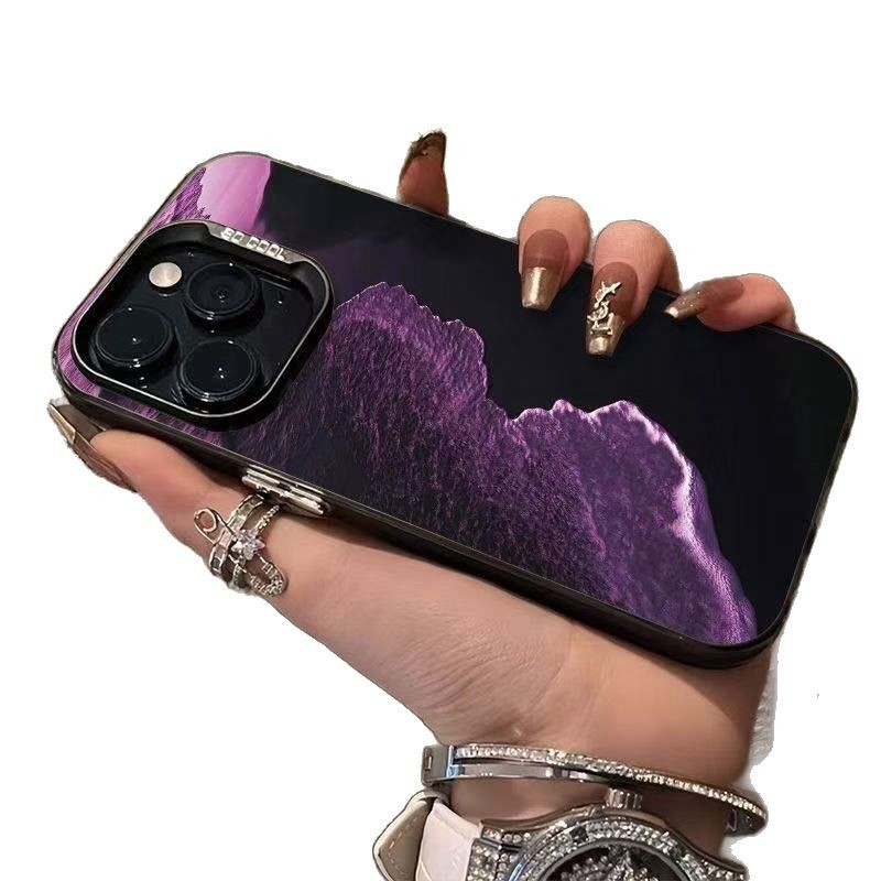 Nueva ola púrpura para iPhone 16 funda para teléfono móvil Apple 15promax/14 transfronterizo 13pro personalidad 12