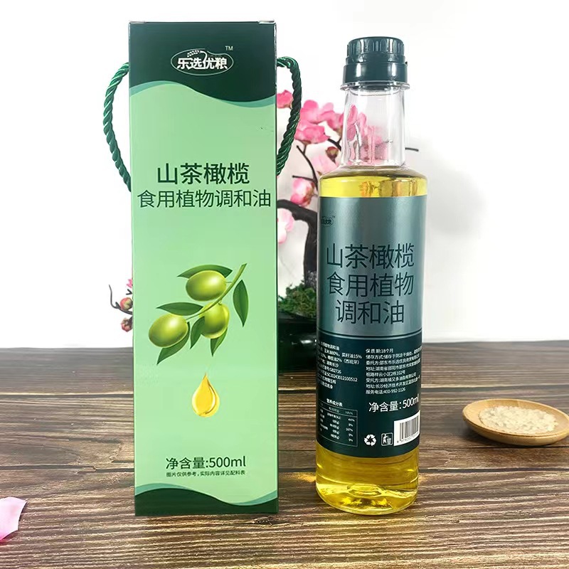 山茶亚麻籽橄榄油调和油500ml家用食用调和油瓶装 现货批发