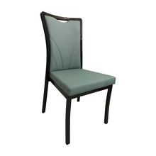 厂家批发酒店宴会椅 中式餐厅包房椅 酒店大堂椅 金属包布皮椅