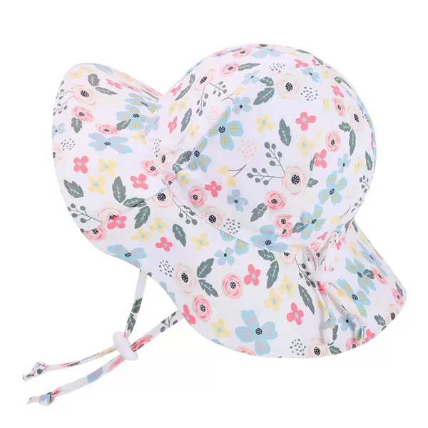 25 years new adjustable baby fisherman hat knotted elastic six cap children's sun hat printed baby hat