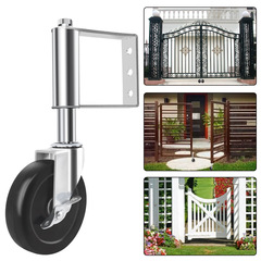 5-inch iron pulley iron door wheel with brake furniture caster ball bearing wheel spring shock door wheel caster