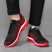 秋季新款时尚运动休闲飞织透气男鞋跨境大码轻便跑步鞋外贸