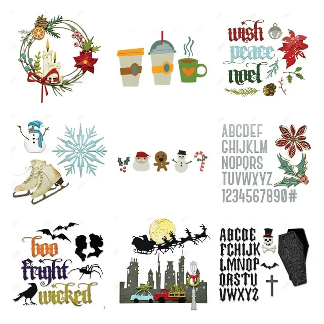 Amazon TEMU Горячая продажа рождественский снеговик колокольчик металлический режущий нож форма прозрачная силиконовая печать DIY ручной счет