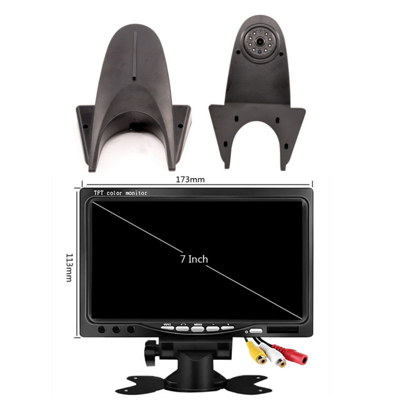 Light Backup Camera: Mercedes-Benz Vehicle camera - high-mount-brake-light-camera-7-inch-monitor