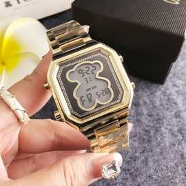 手表女士时尚流行女士腕表初中手表新款夜光电子腕表贝母百搭手表