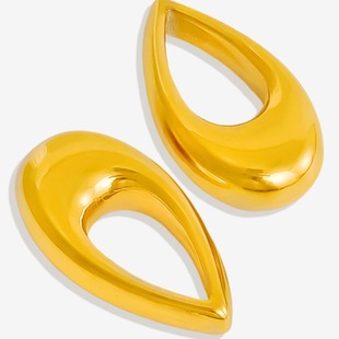 304 Stainless Steel Temperament High-grade Water Drop Hollow Pendant Accessories Entry Luxury Design Necklace Pendant Accessories in stock
