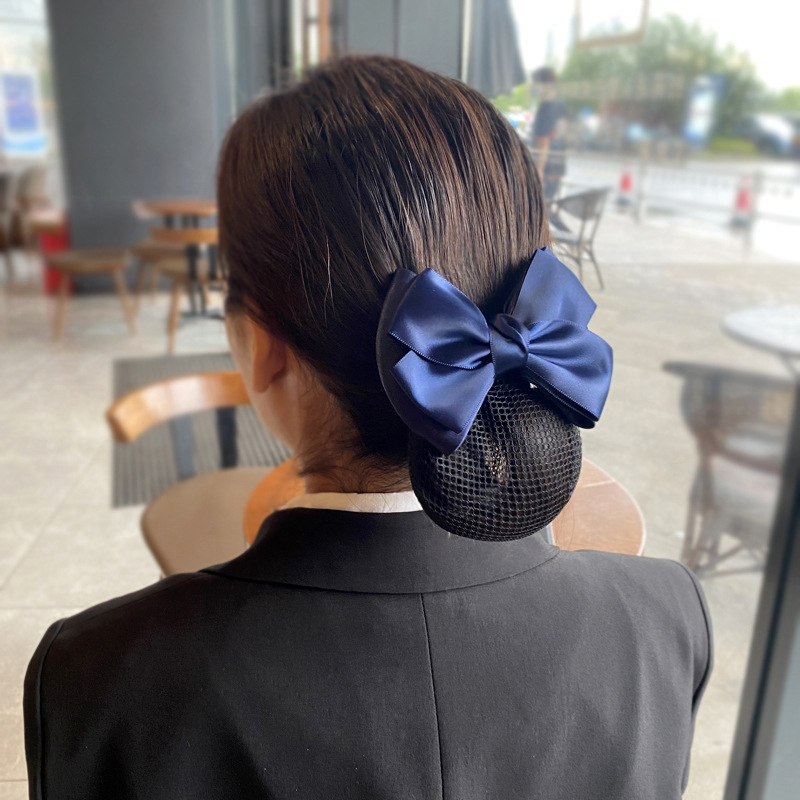 酒店服务员头花女职业韩版电信移动空姐护士银行发网盘发网兜头饰|undefined