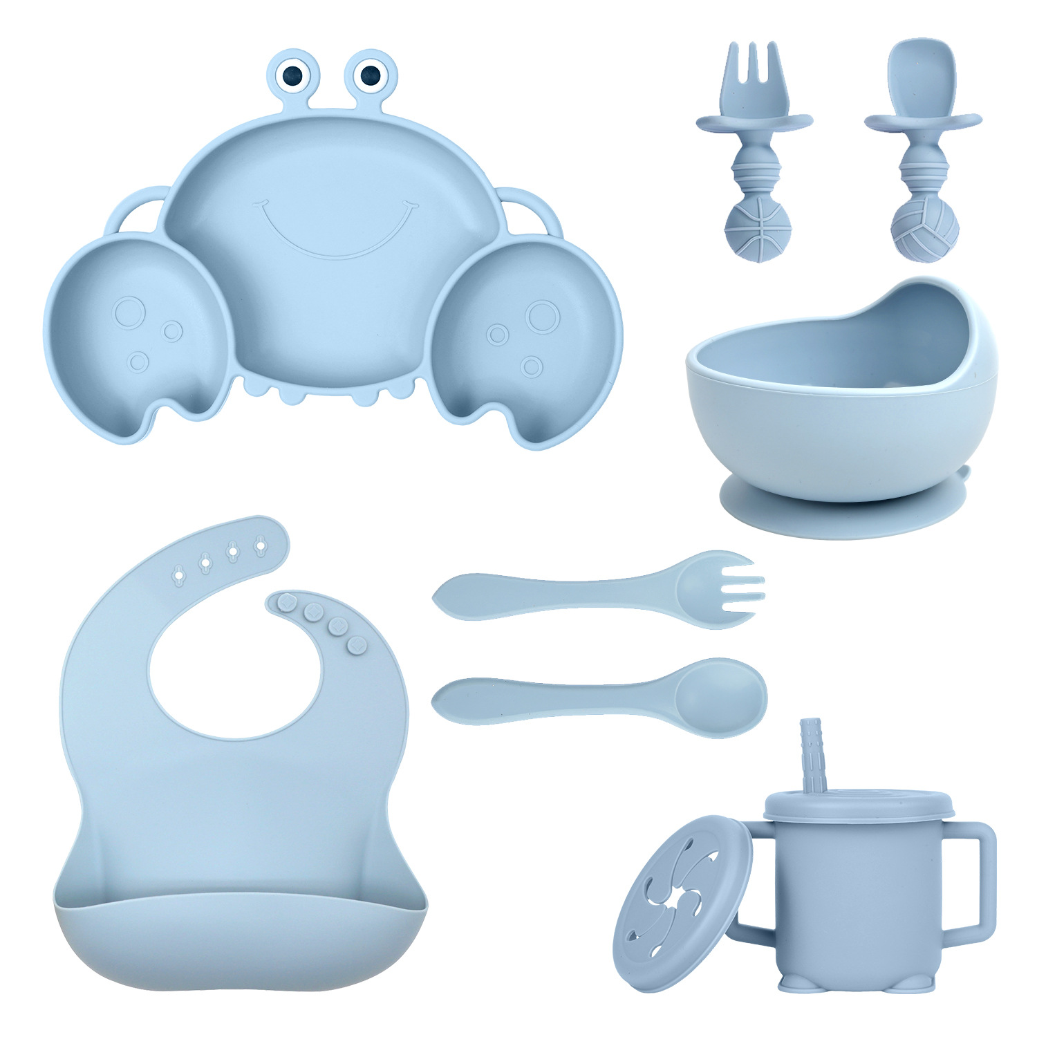 Taza de agua de silicona para niños de grado alimenticio con tapa, taza de doble propósito, mango portátil resistente a la caída, taza de aprendizaje de patos de pato para bebés